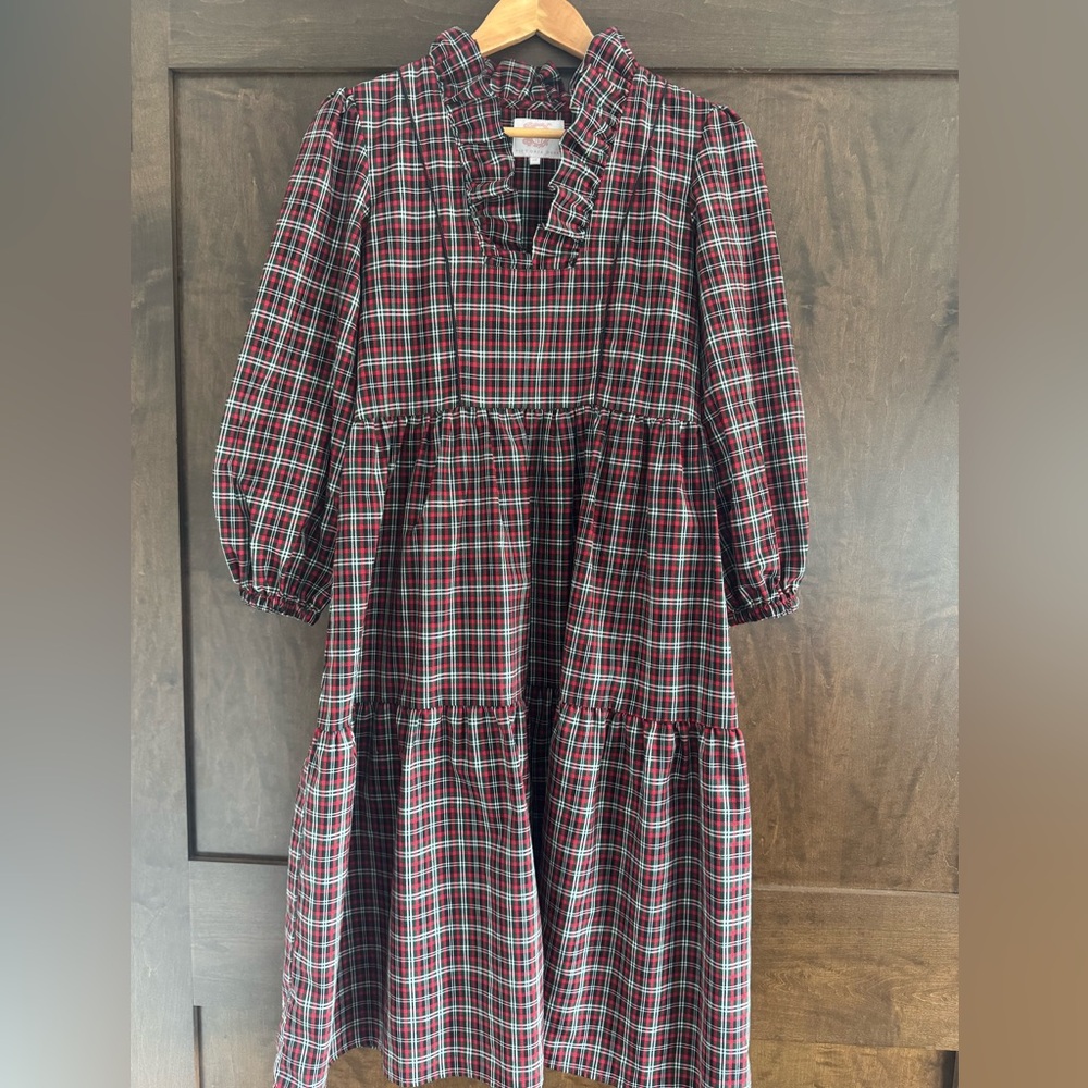 Victoria Dunn Red and Black Plaid Dress